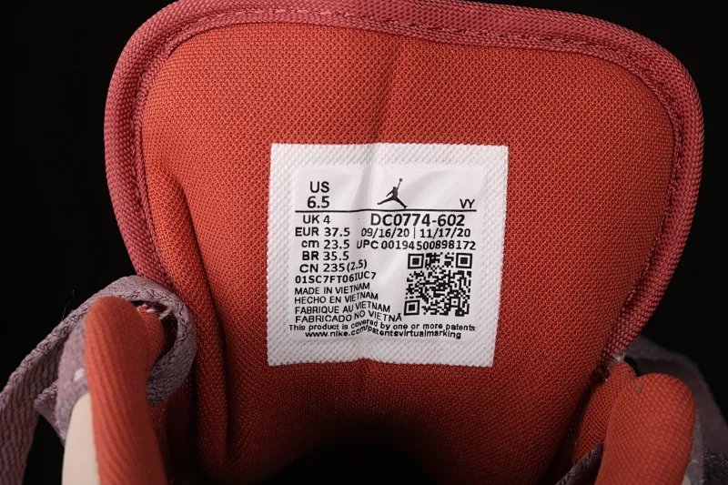 All categories Air Jordan Jordan series basketball shoes Air Jordan 1 Low G version pure original Air Jordan 1 Low AJ1 Joe 1 red pink purple stitching DC0774-602